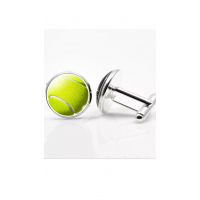 Set manchetknopen zilverkleur Tennisballen